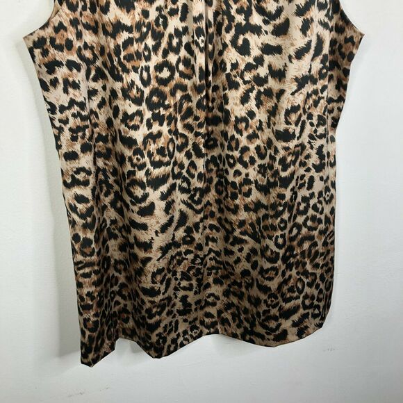 NEW Calvin Klein Multicolor Leopard Print Sleeveless Top Women's Sz. M - Picture 2 of 8